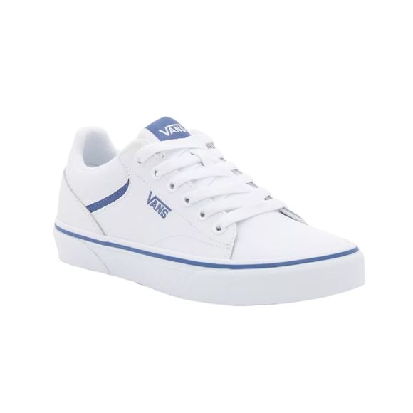 Vans Women's Seldan Tumble Leather, White/Navy, 8 M US - Picture 1 of 1
